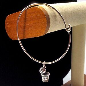 James Avery Sterling Silver Bangle Bracelet And Basketball Charm